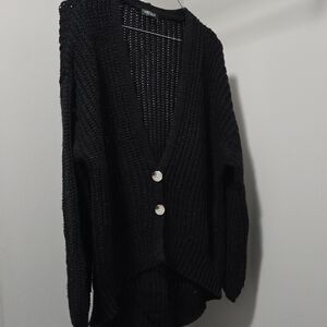 Wild Fable Black Button-Up Cardigan